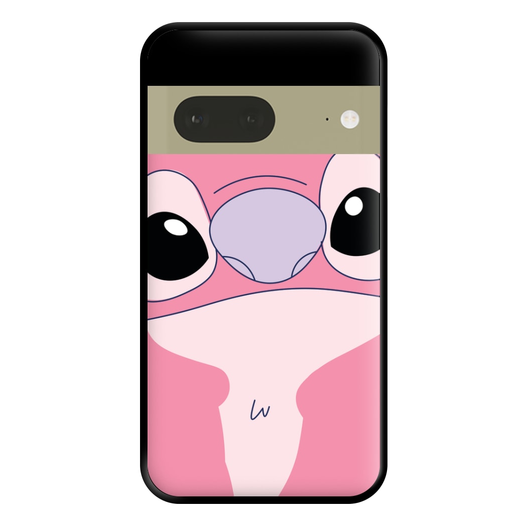 Cute Pink Alien Face Google Pixel 7a Case