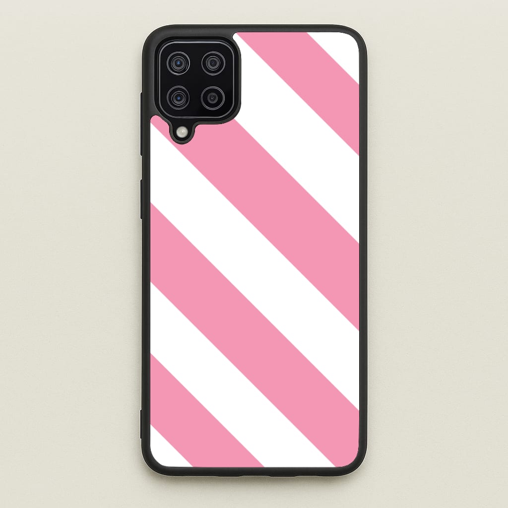 Candy Cane Stripes Galaxy A12 Case