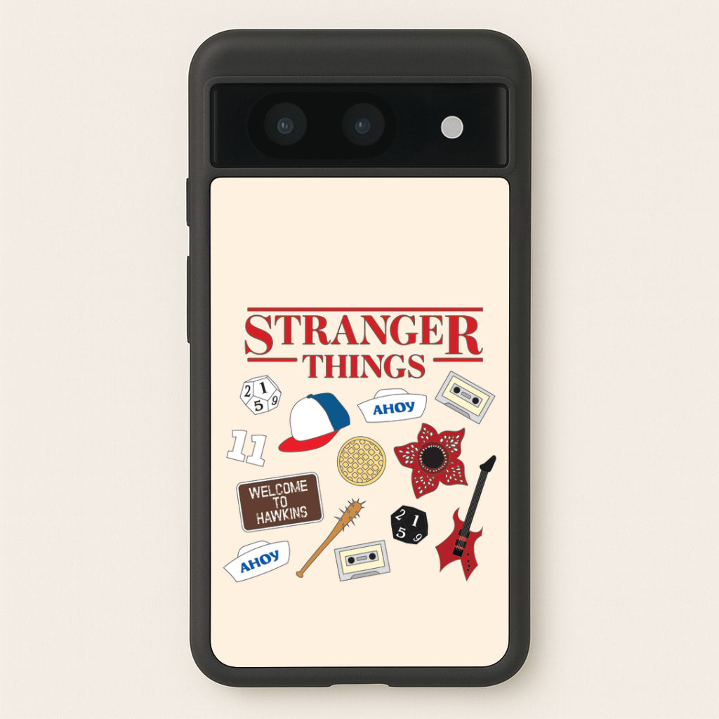 Stranger Things Cartoon Icons Google Pixel 8a Case