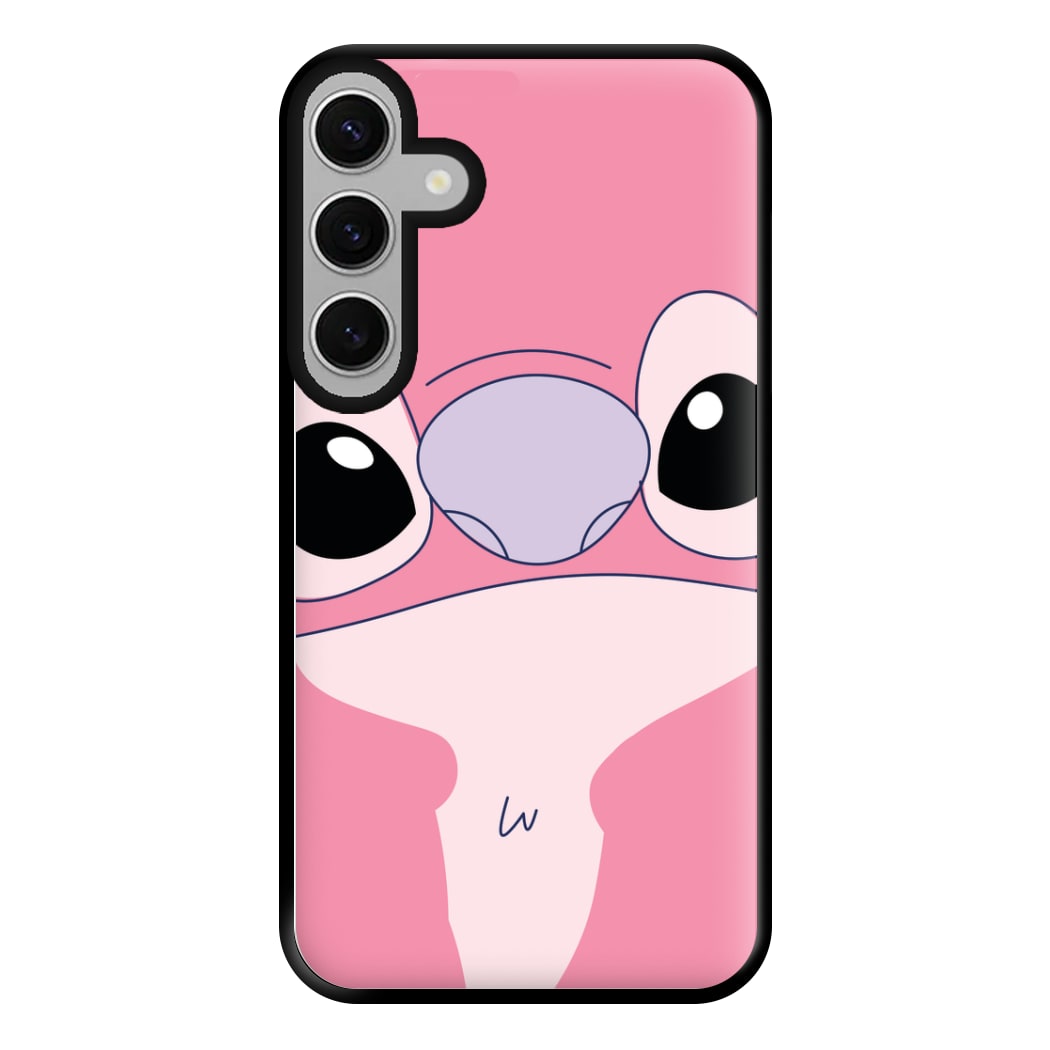 Cute Pink Alien Face Galaxy S24FE Case