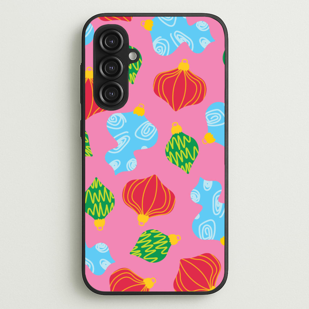 Abstract Christmas Baubles Pattern Galaxy S23FE Case