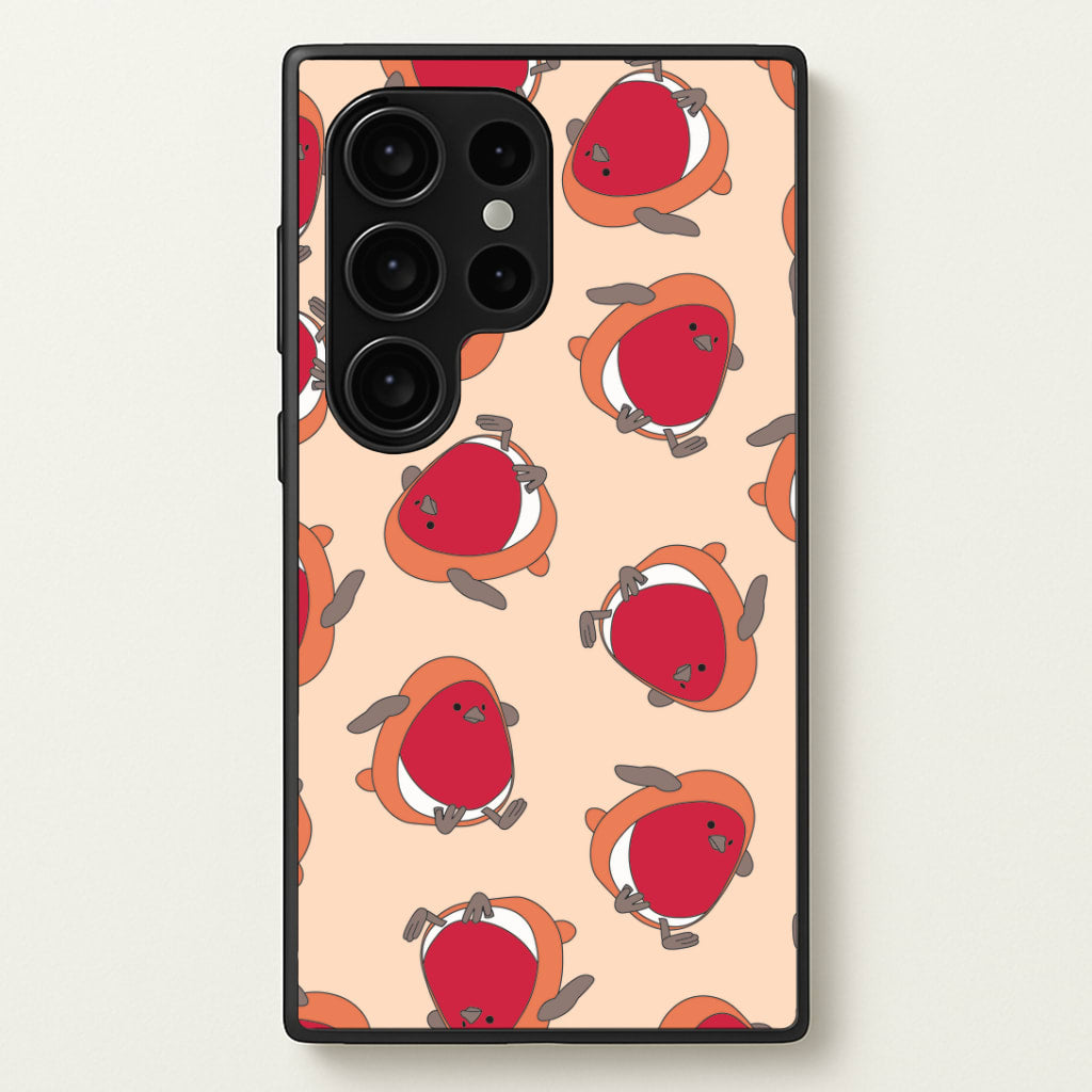 Christmas Robin Plush Pattern Galaxy S24 Ultra Case