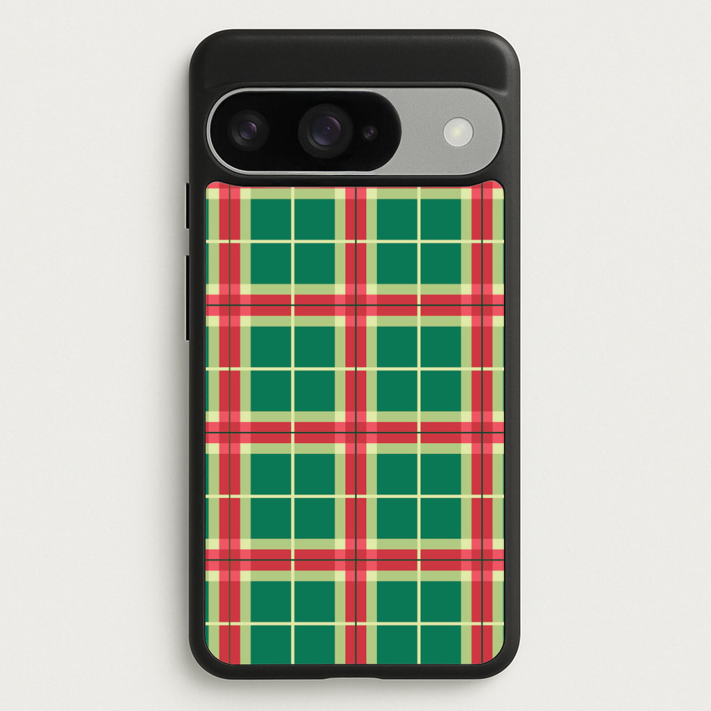 Red And Green Tartan II Christmas Pattern Google Pixel 10 / 10 Pro Case