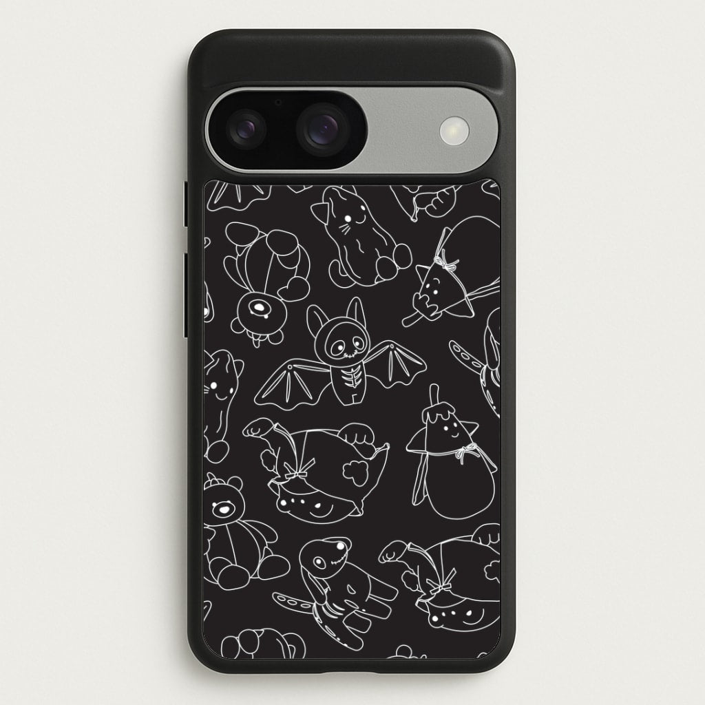 Halloween Plushies Pattern II - Halloween Google Pixel 9 / 9 Pro Case