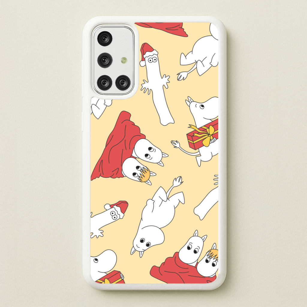 Christmas Mooms Pattern Galaxy A71 Case