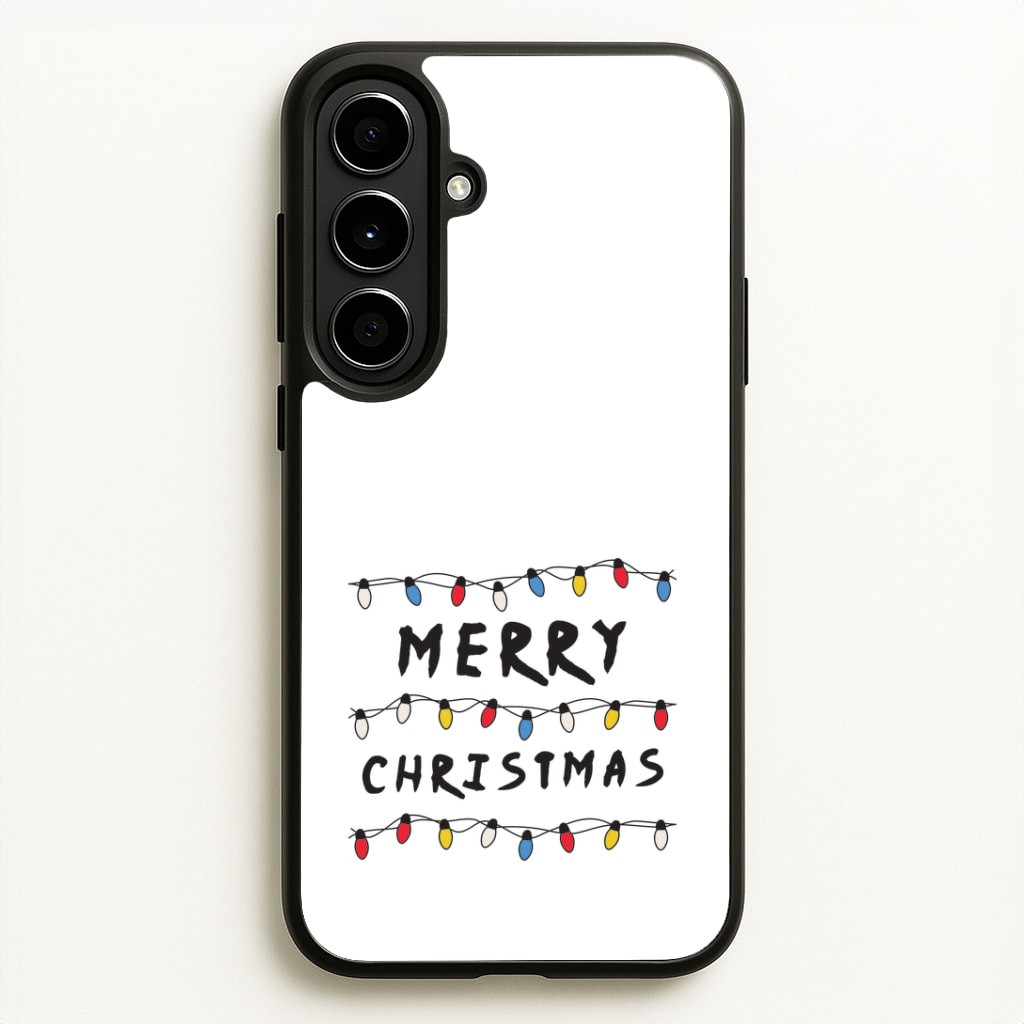 Merry Christmas String Lights Galaxy A56 Case