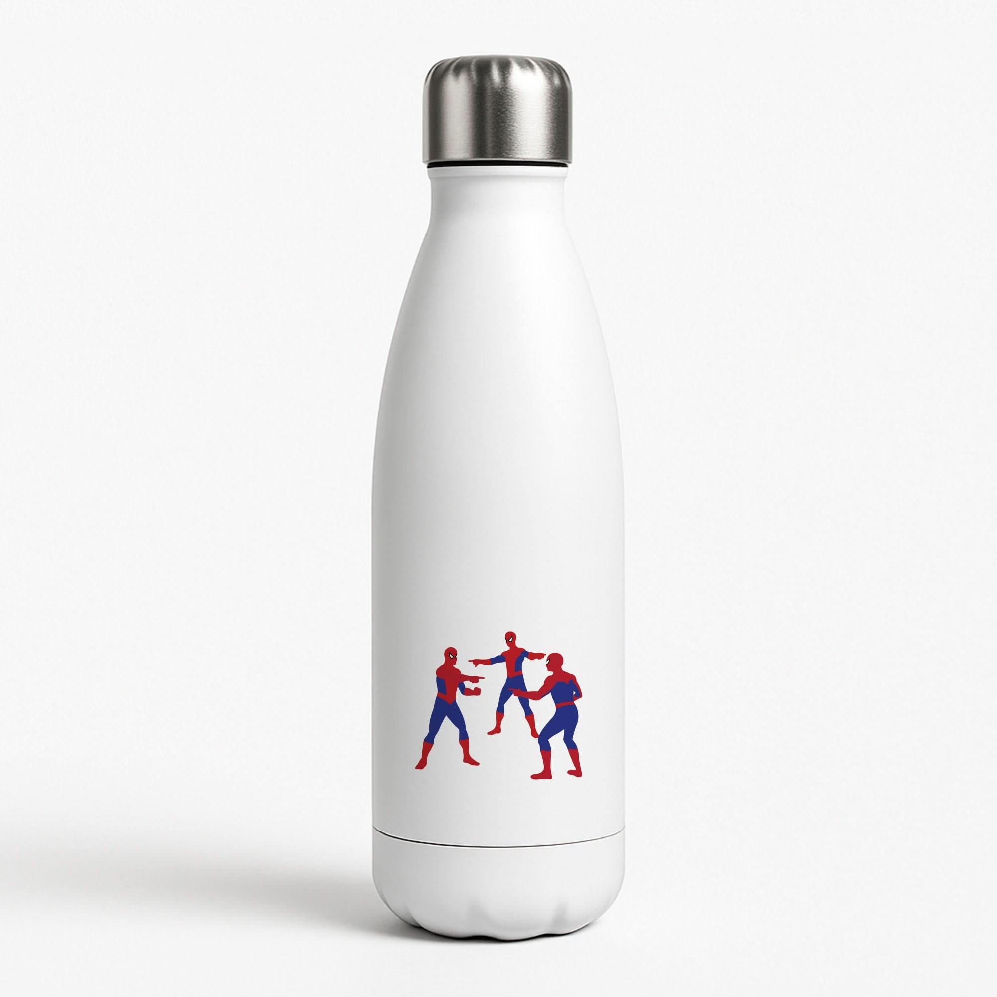 Spider Hero Pointing Meme White Water Bottle