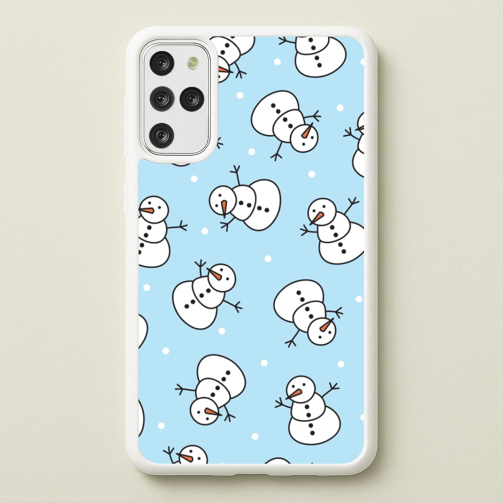 Cartoon Snowmen Pattern Galaxy S20 Plus Case