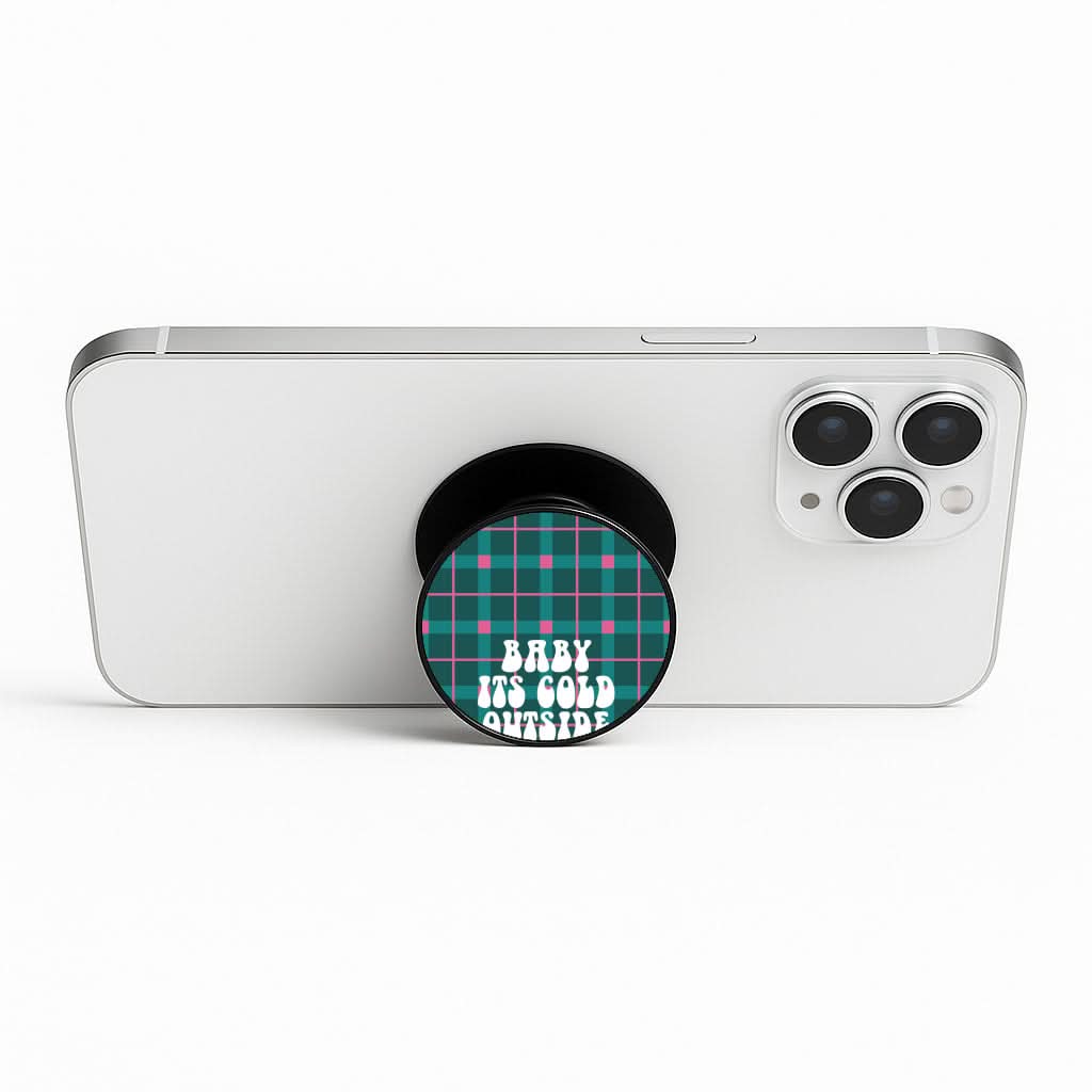 Baby It's Cold Outside Tartan Phone Stand