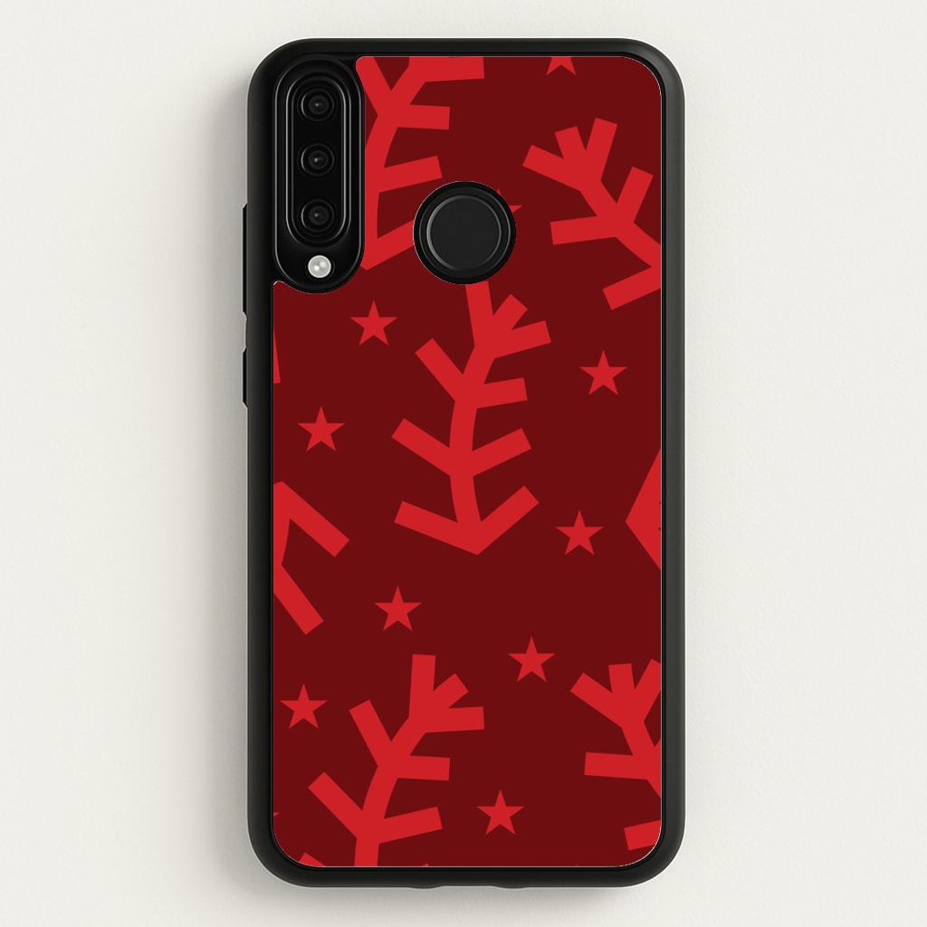 Abstract Ferns And Snowflakes Pattern Huawei P30 Lite Case