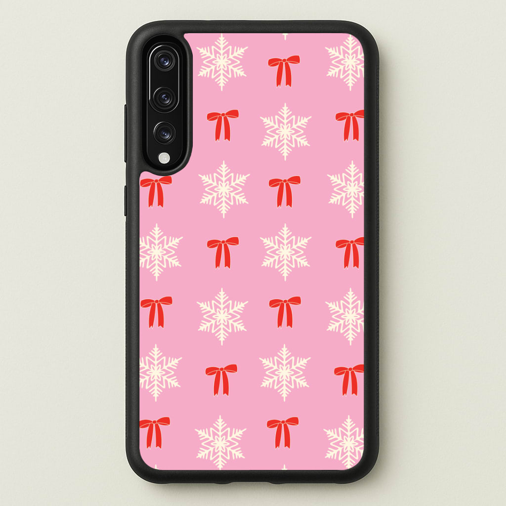 Coquette Bows And Snowflakes Pattern Huawei P20 Pro Case
