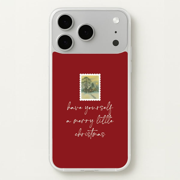 A Merry Little Christmas Stamp iPhone 17 Pro Case
