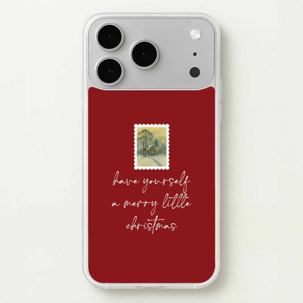 A Merry Little Christmas Stamp iPhone 17 Pro Max Case