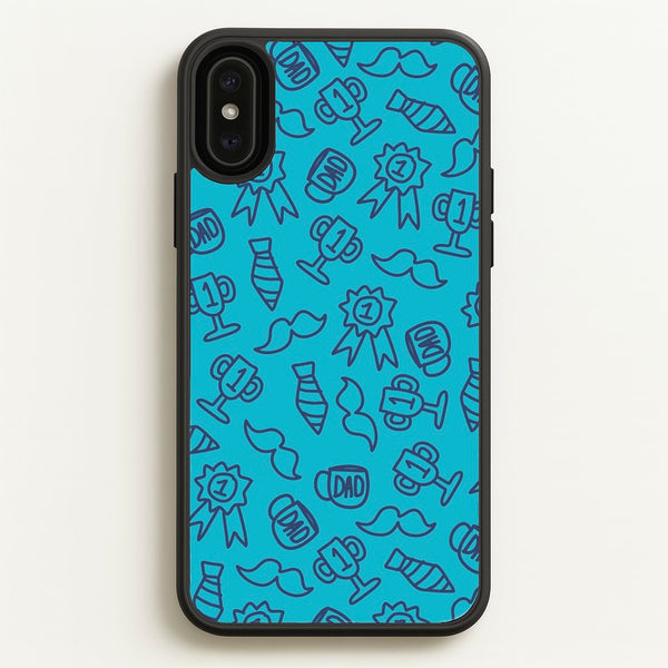 Dad Doodles Pattern iPhone XS Max Case