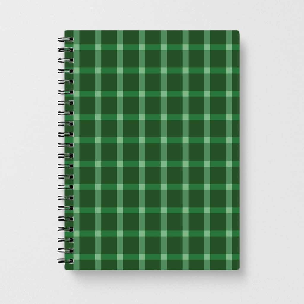 Dark Green Tartan Christmas Pattern Notebook