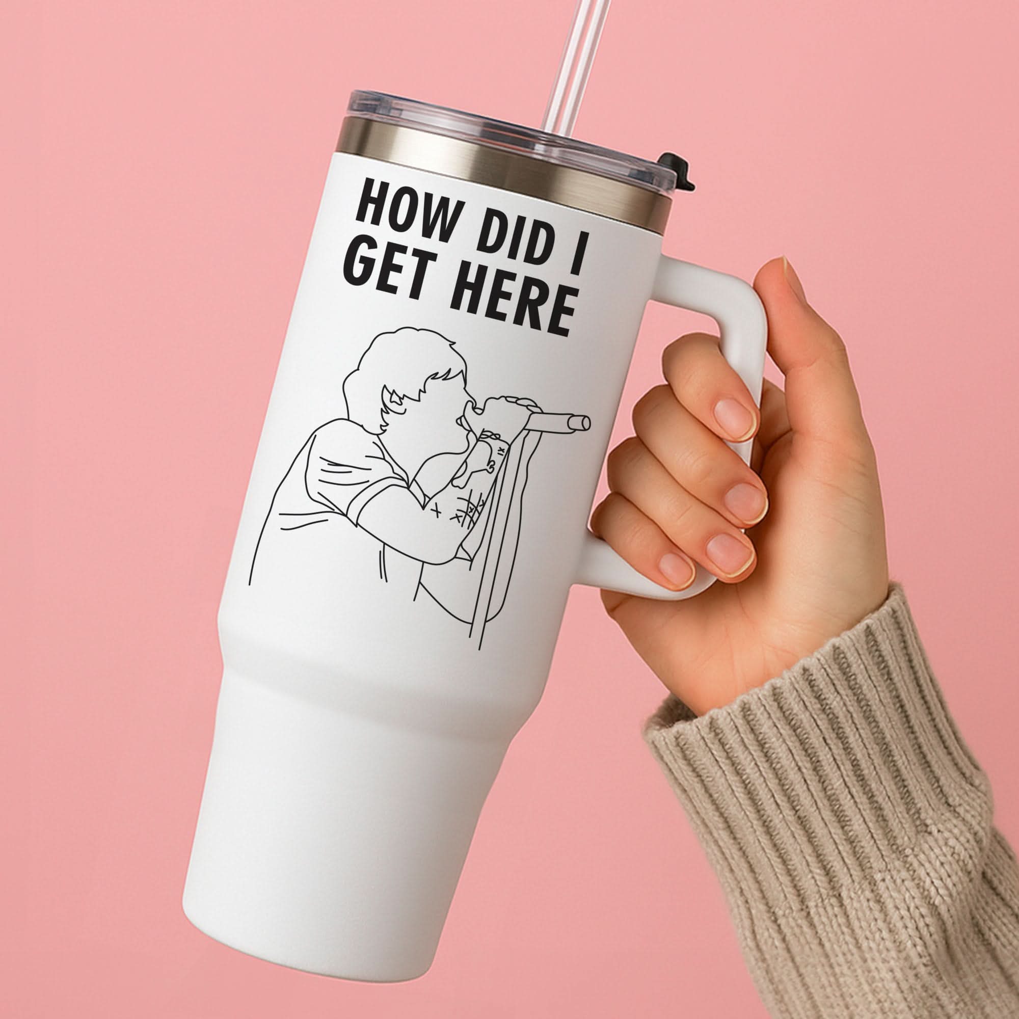 How Did I Get Here Outline Tumbler