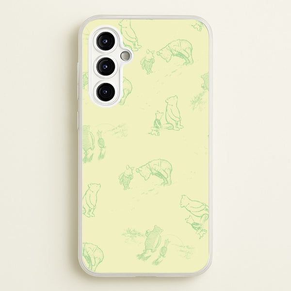 Sketched Winnie Pattern Galaxy A54 Case