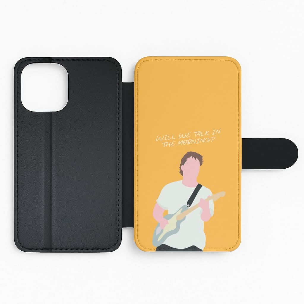 Will We Talk In The Morning Yellow Flip Phone Case