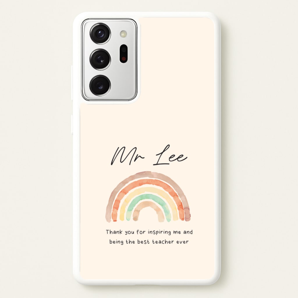 Biege Personalised Teacher Rainbow Galaxy Note 20 Ultra Case