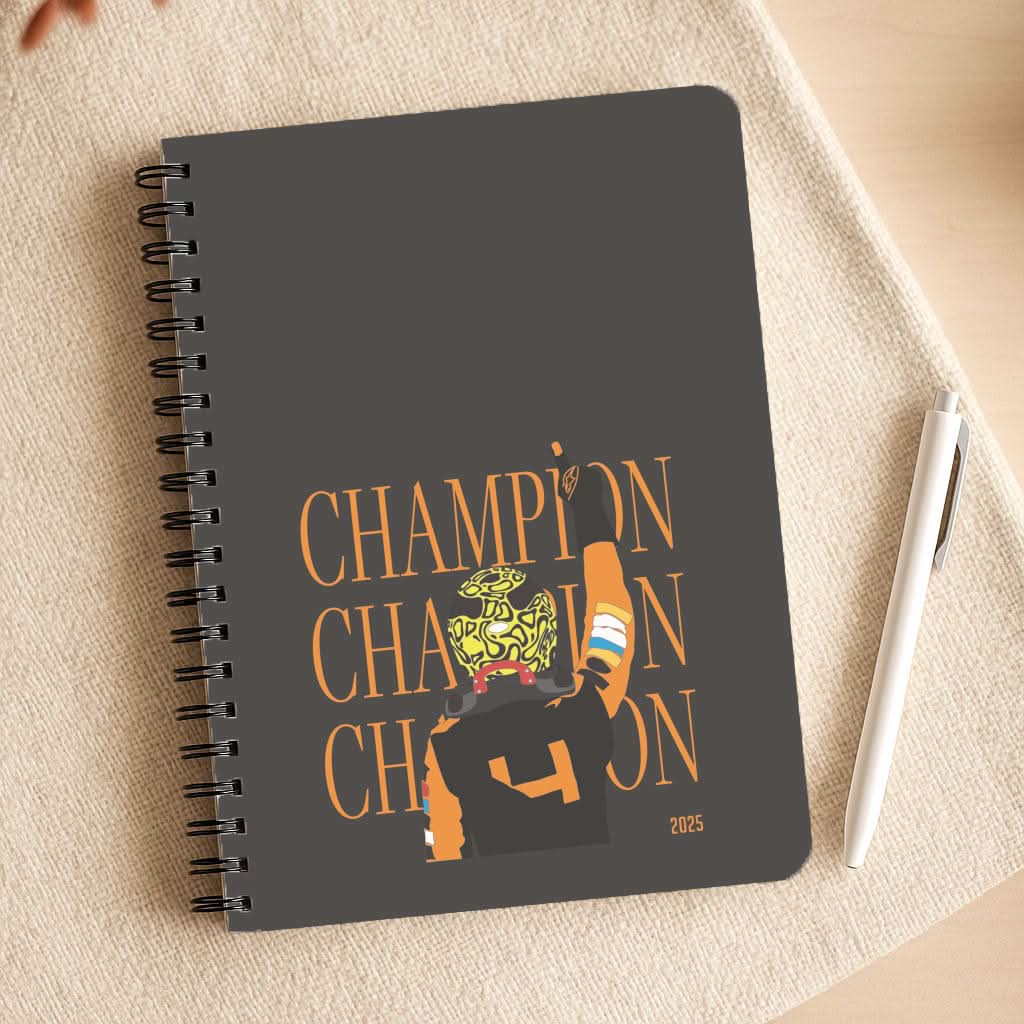 Lando Champion 2025 Notepad