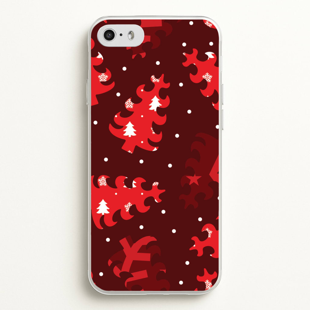 Wrapping Paper Christmas Tree Pattern iPhone 5 / 5s / SE 2016 Case