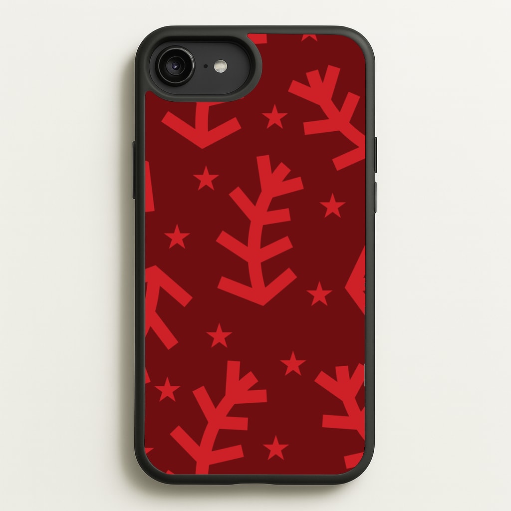 Abstract Ferns And Snowflakes Pattern iPhone 6 Plus / 7 Plus / 8 Plus Case