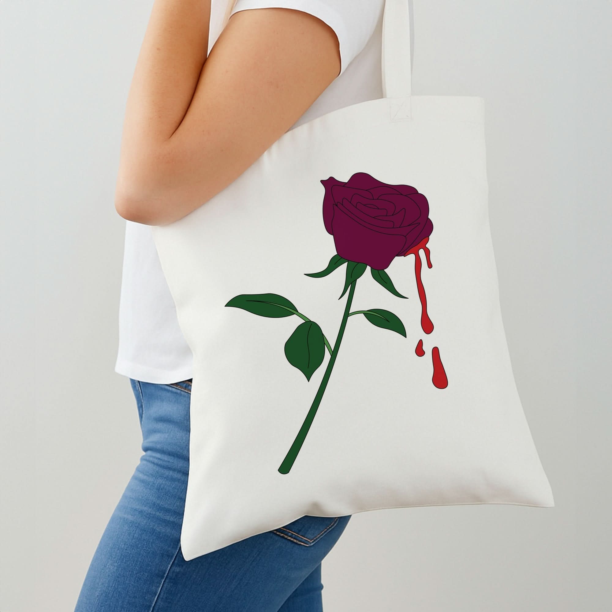 Dark Pink Rose Shoulder Bag