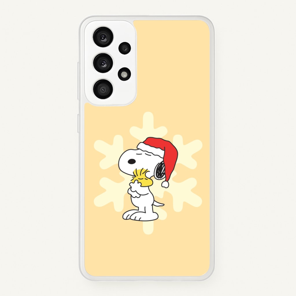 Christmas Cartoon Beagle And Bird Galaxy A33 Case