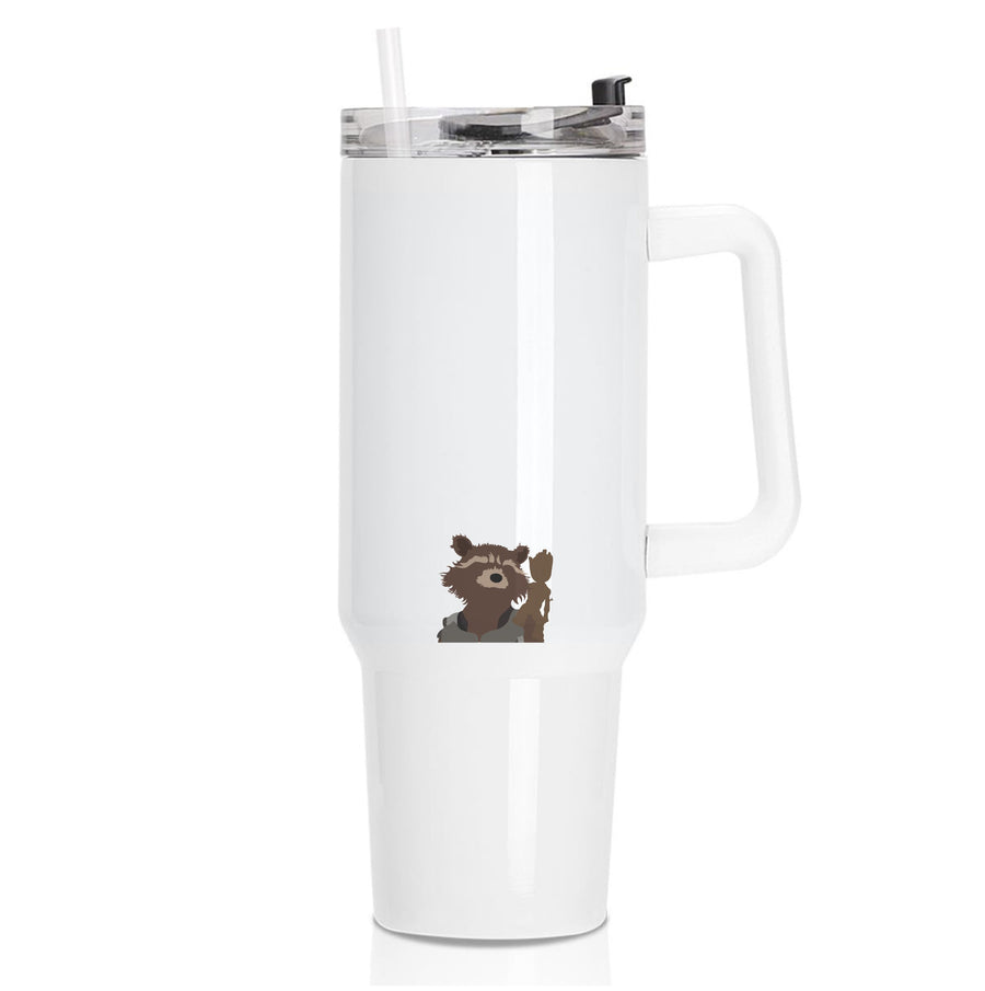 Rocket Raccoon And Groot - Guardians Of The Galaxy Tumbler