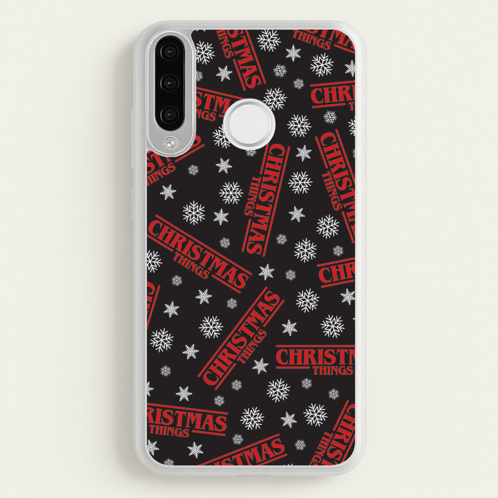 Christmas Things Snowflake Pattern Huawei P30 Lite Case
