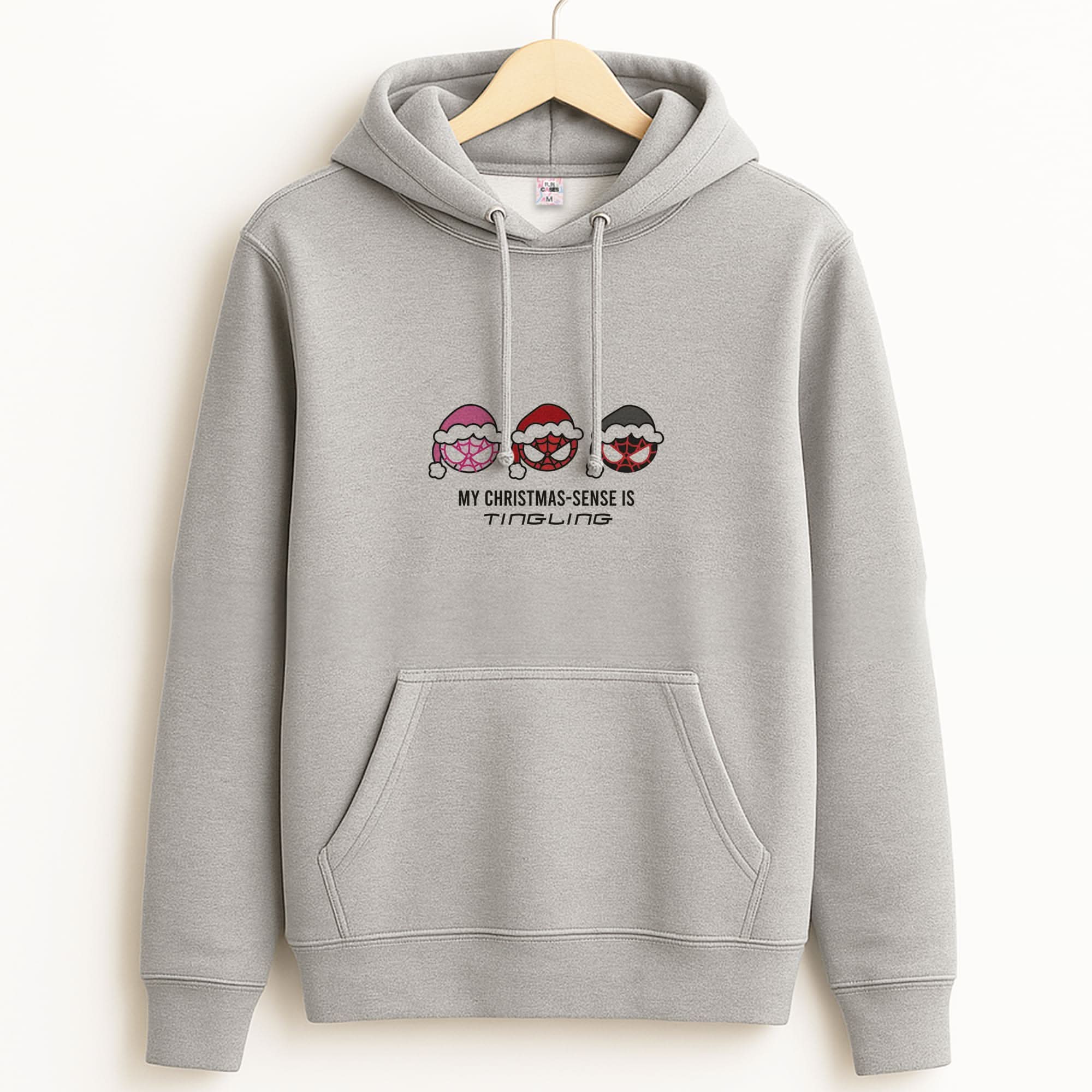 Spider Hero Christmas Sense Unisex Grey Hoodie