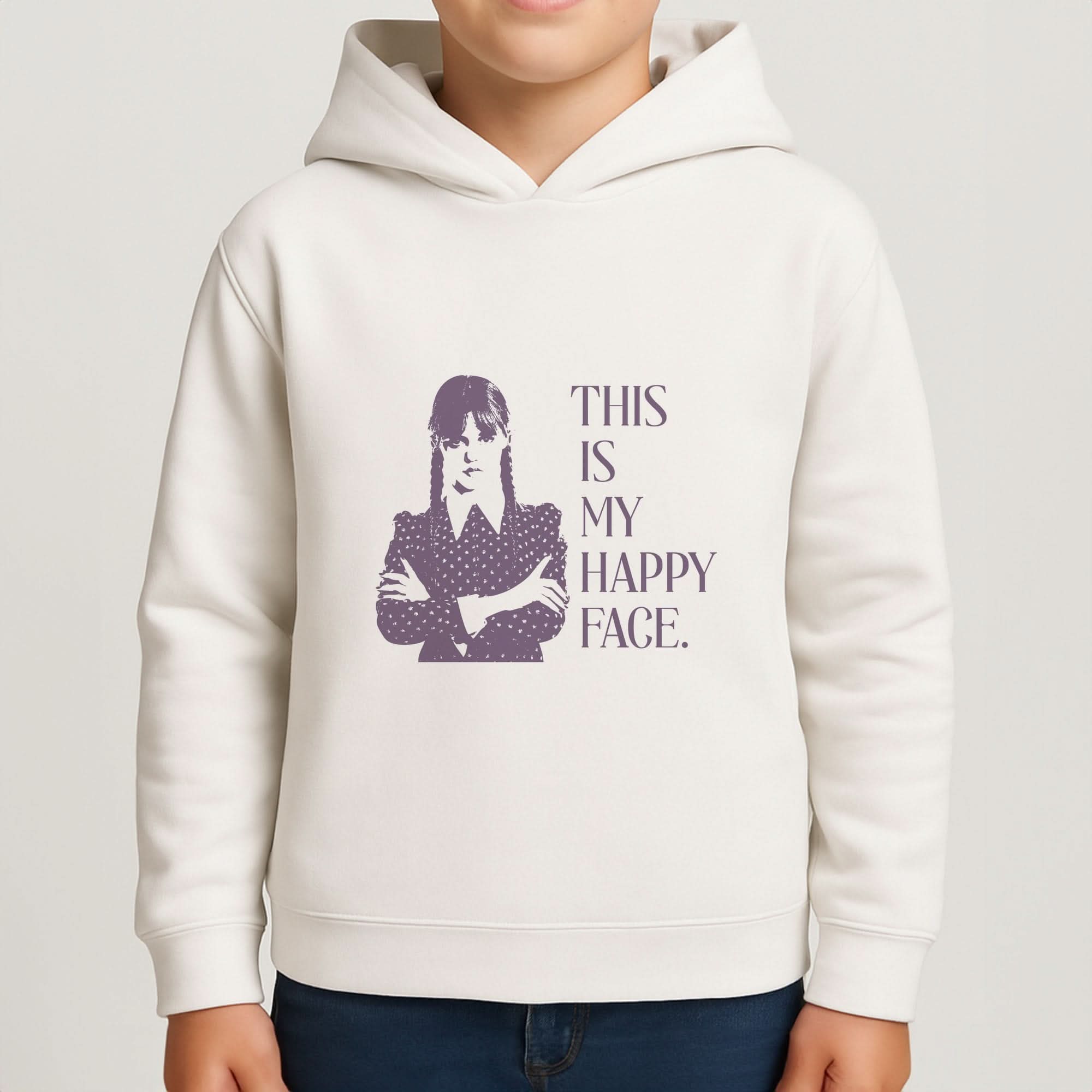 This Is My Happy Face Boys Hoodie