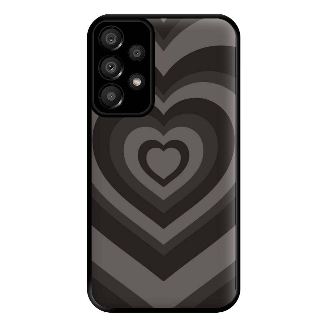 Abstract Black Heart Galaxy A33 Case