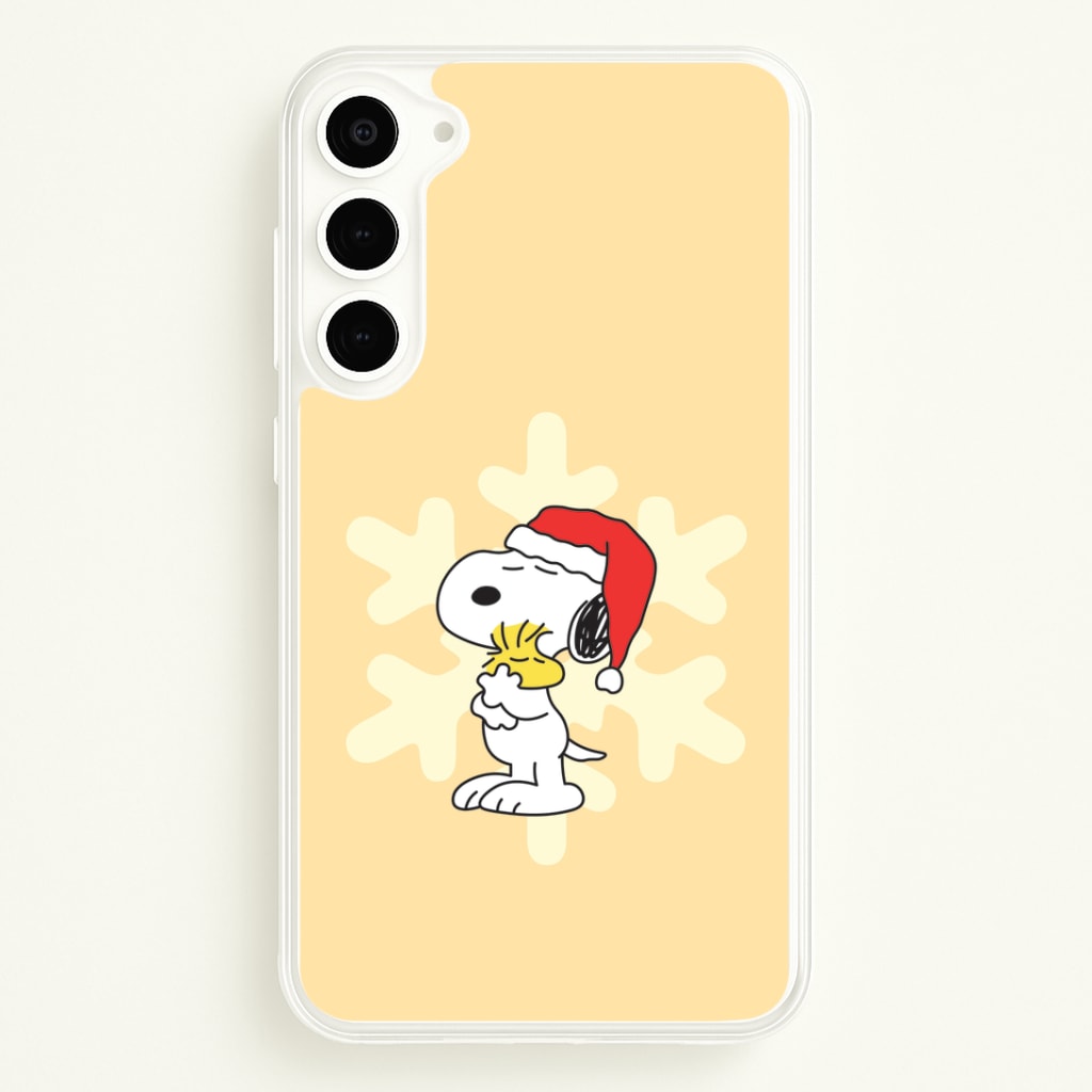 Christmas Cartoon Beagle And Bird Galaxy S23 Plus Case