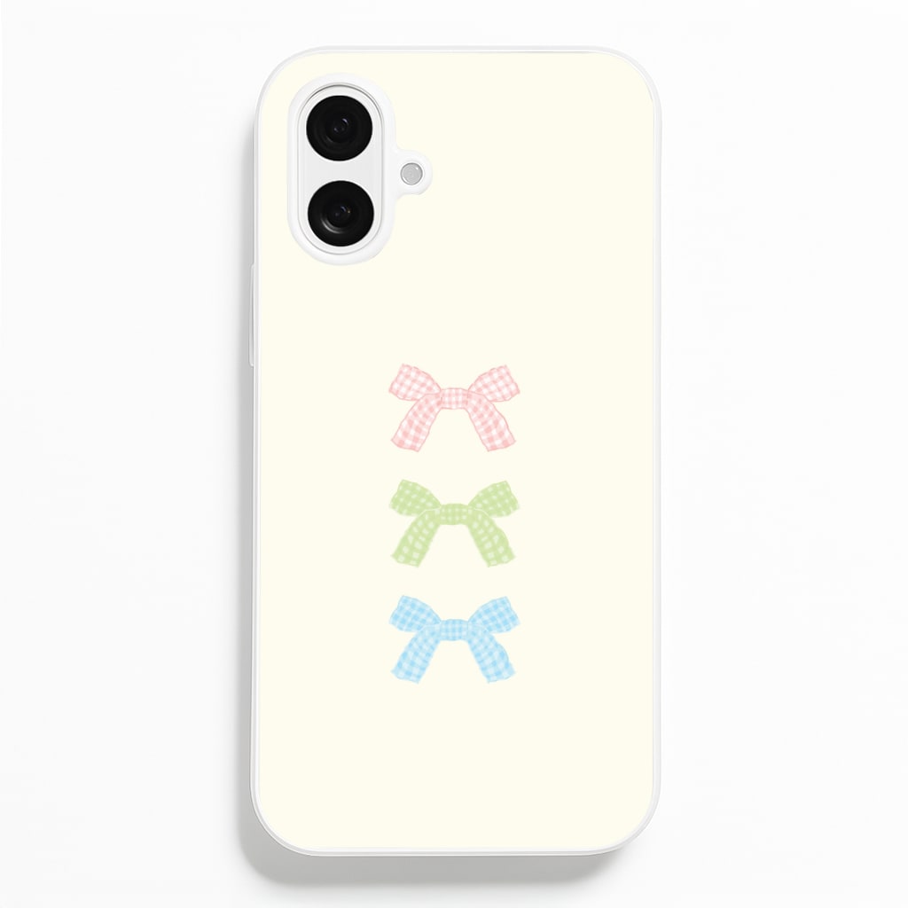 Gingham Tiered Ties iPhone 16 Plus Case