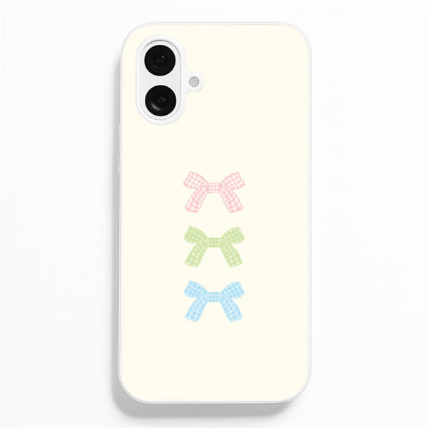 Gingham Tiered Ties iPhone 16 Plus Case