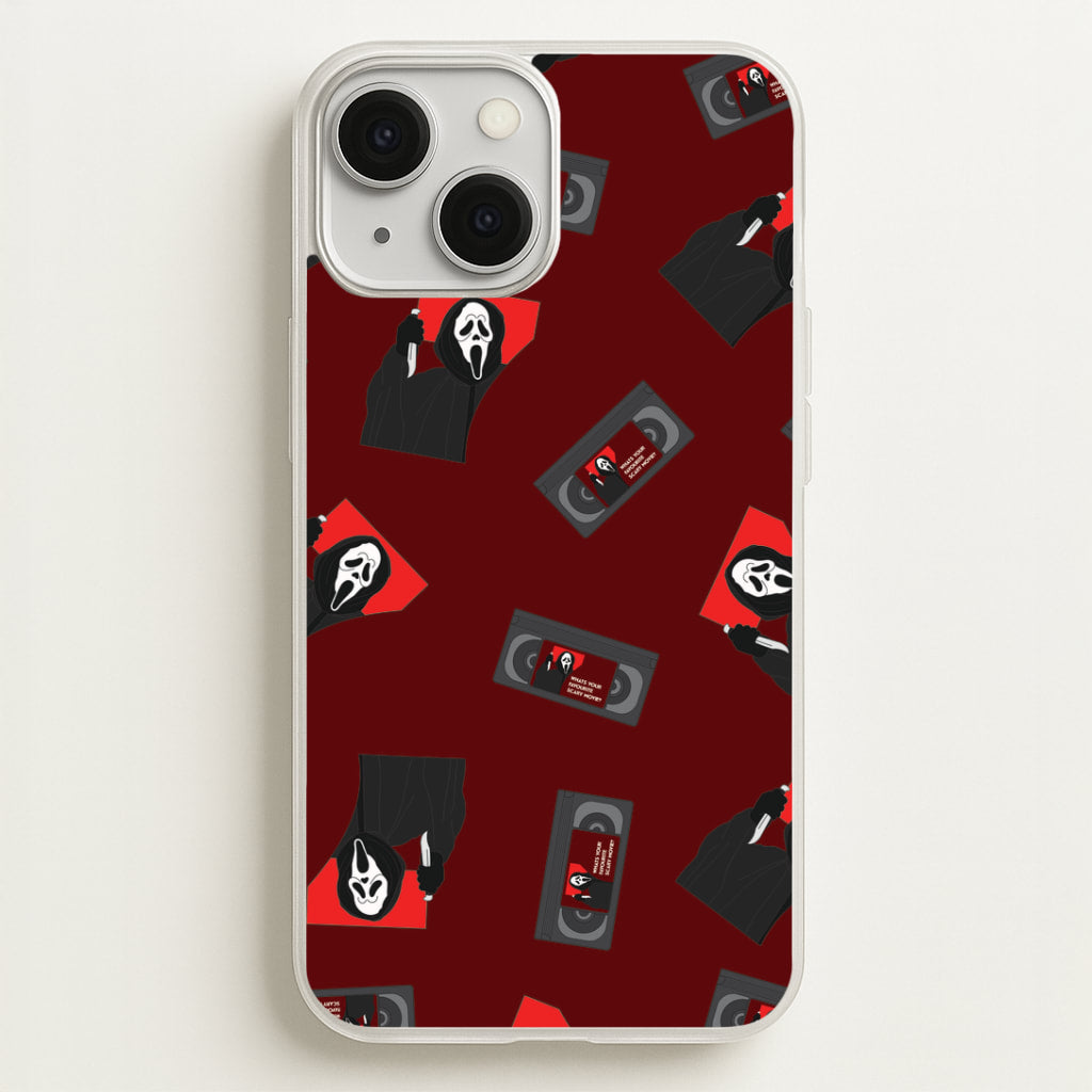 VHS & Ghostface Pattern iPhone 13 Mini Case