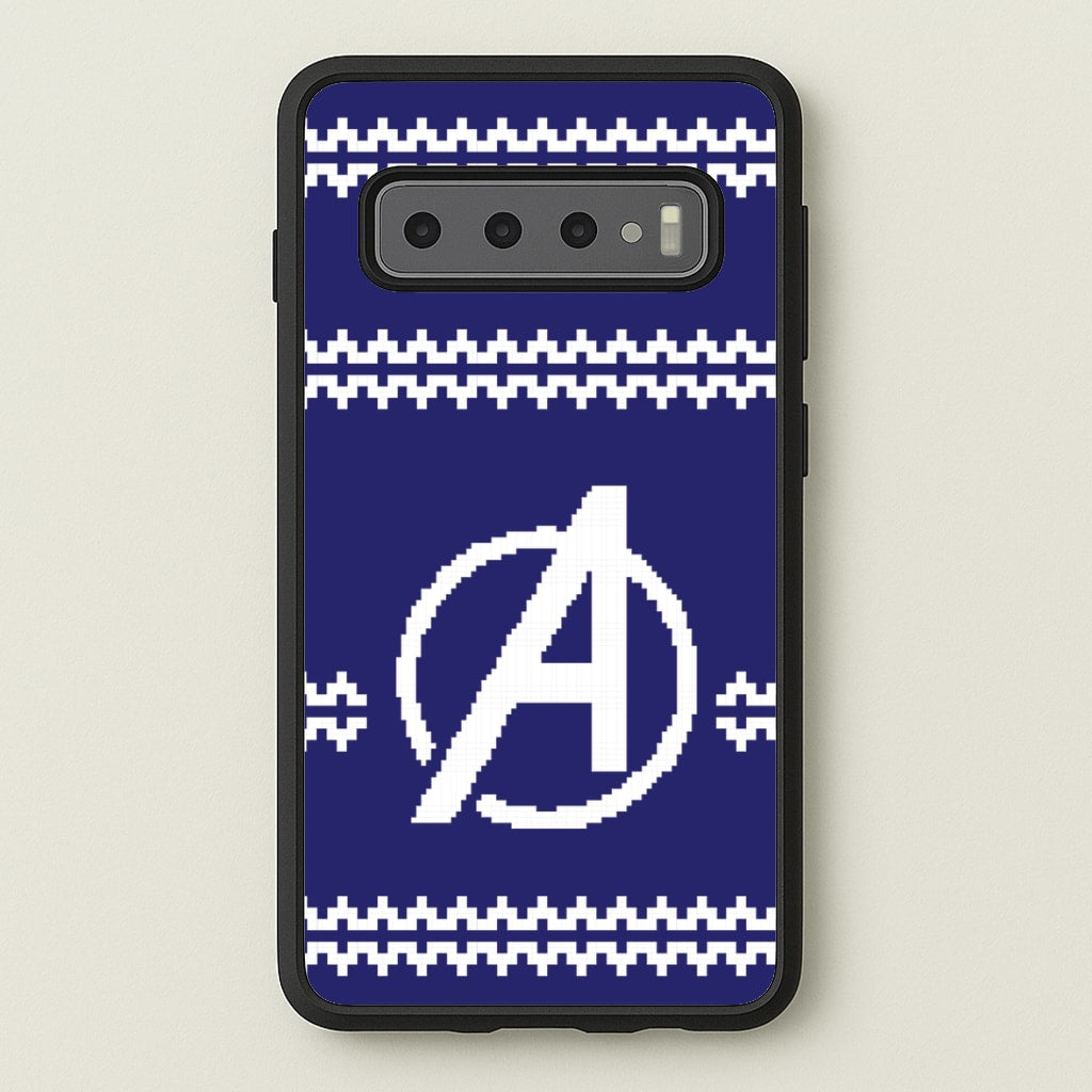Superhero Team Blue Christmas Jumper Galaxy S10 Plus Case