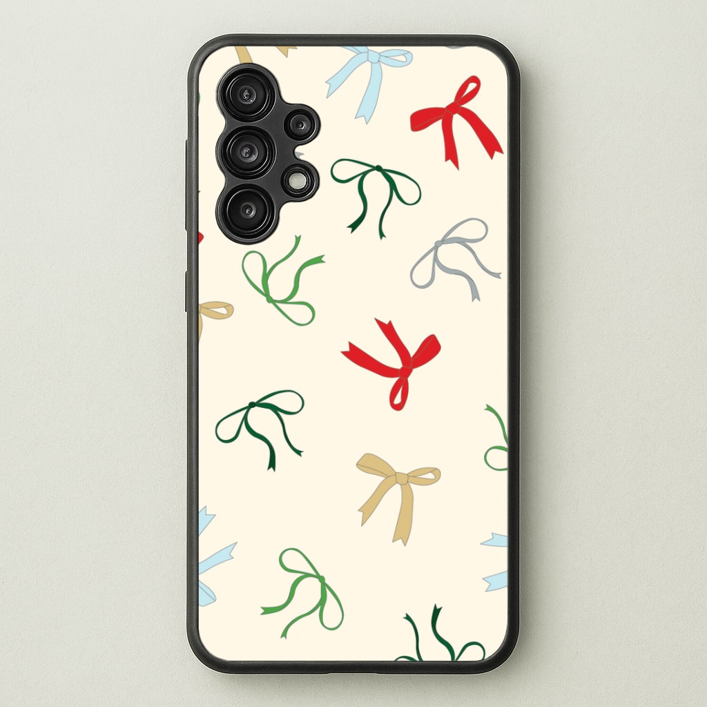 Coquette Christmas Bows Pattern Galaxy A13 Case