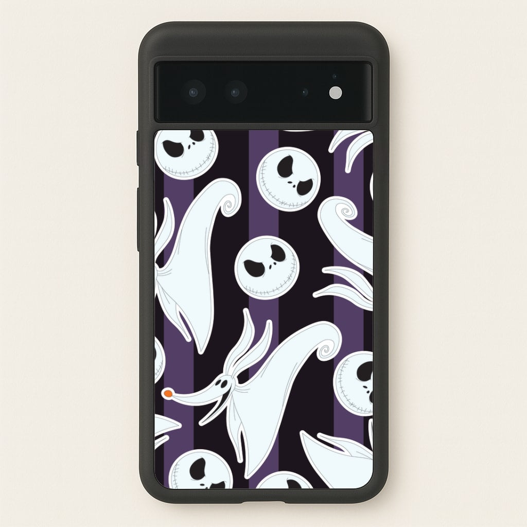 Skeleton Dog And Face Pattern Google Pixel 6 Case
