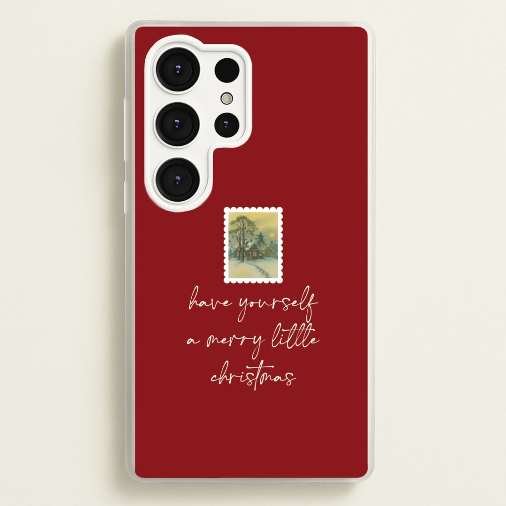 A Merry Little Christmas Stamp Galaxy S25 Ultra Case