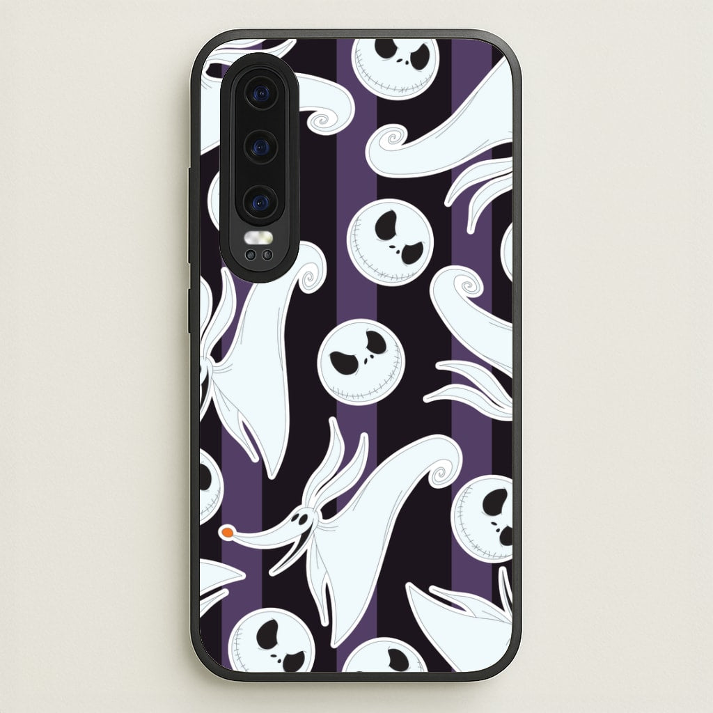 Skeleton Dog And Face Pattern Huawei P30 Case