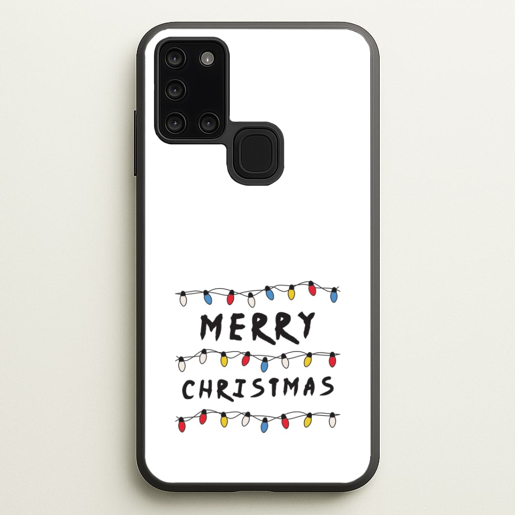 Merry Christmas String Lights Galaxy A21s Case
