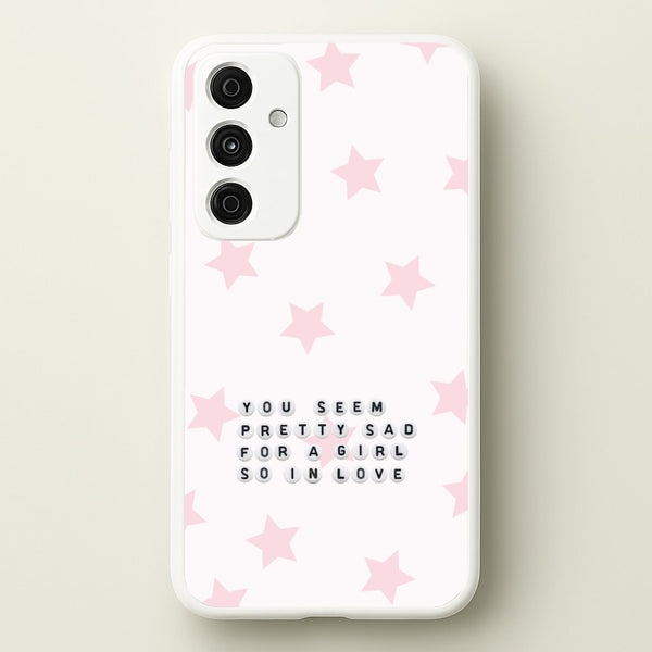 Pretty Sad Letter Beads Galaxy A35 Case