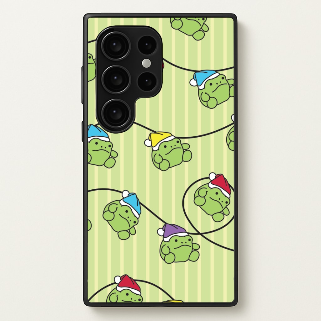 Christmas Frog Plush Fairylights Pattern Galaxy S24 Ultra Case