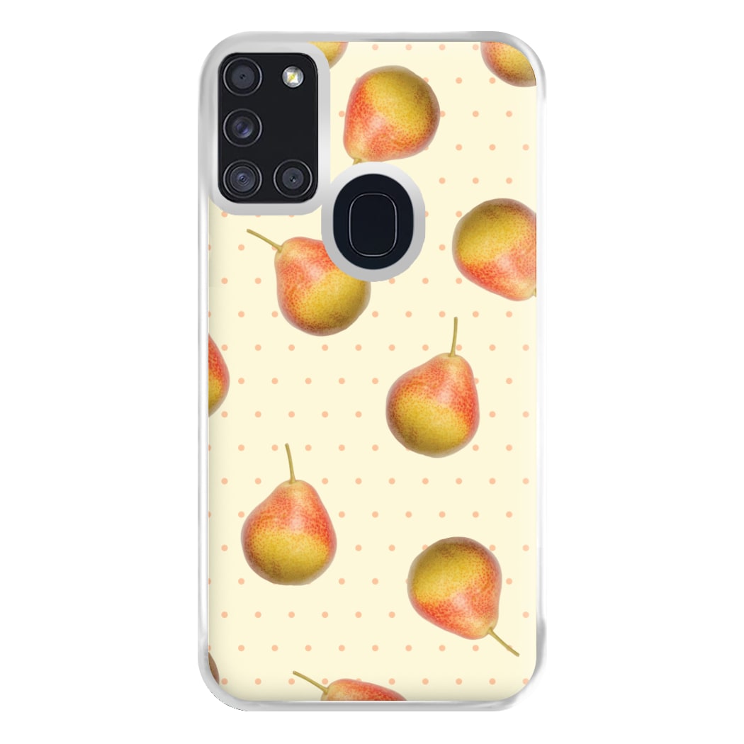 Pears And Polka Dots Pattern Galaxy A21s Case