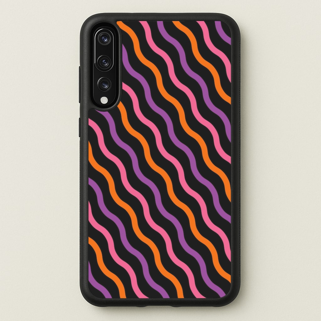 Wavy Abstract Halloween Pattern Huawei P20 Pro Case