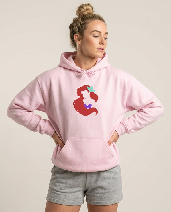 Ariel Hoodie — Pink Front, worn