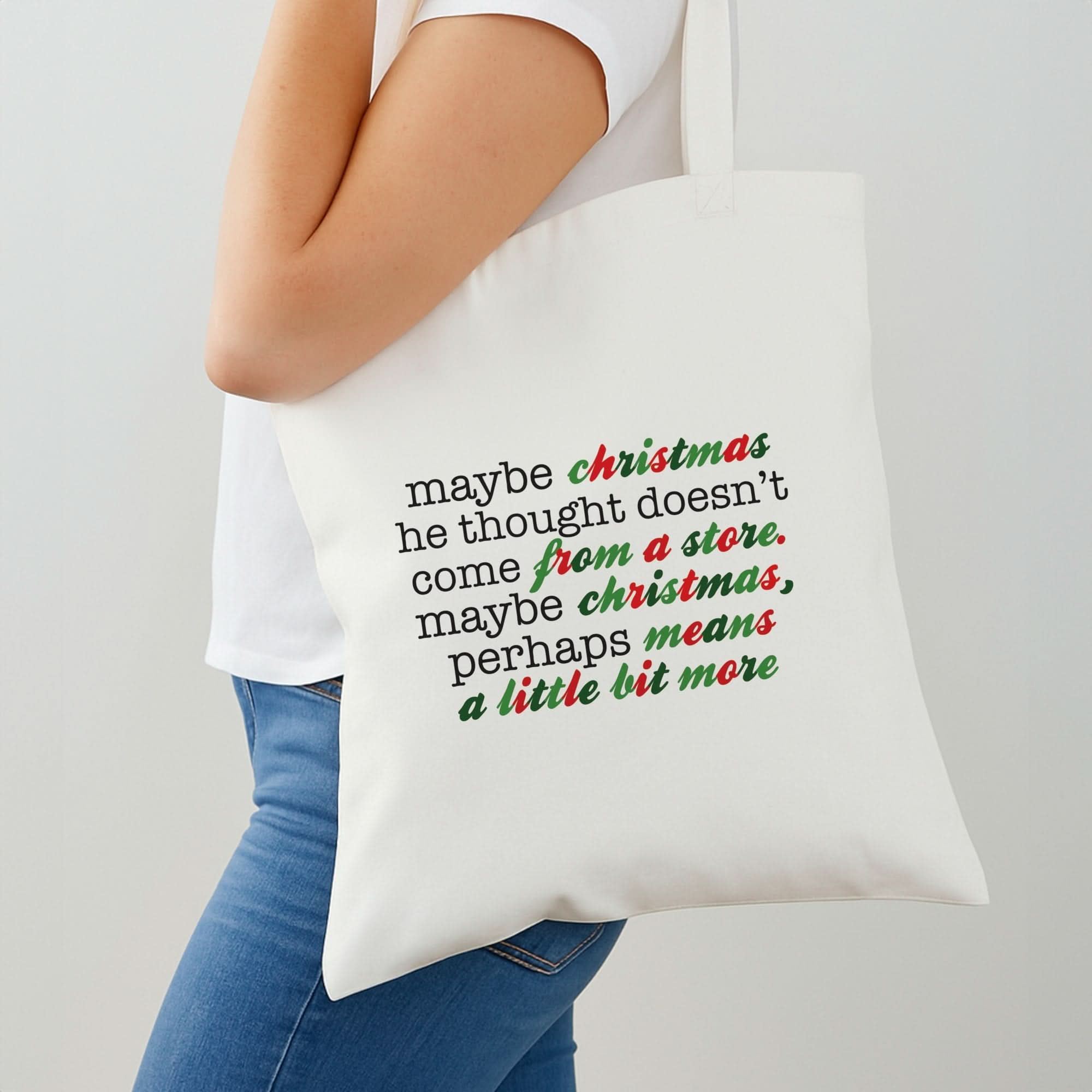 Green Creature Quote Shoulder Bag