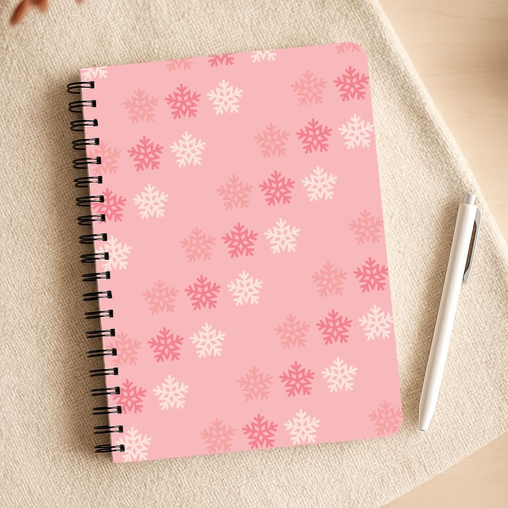 Red Slowflakes Christmas Pattern Notepad